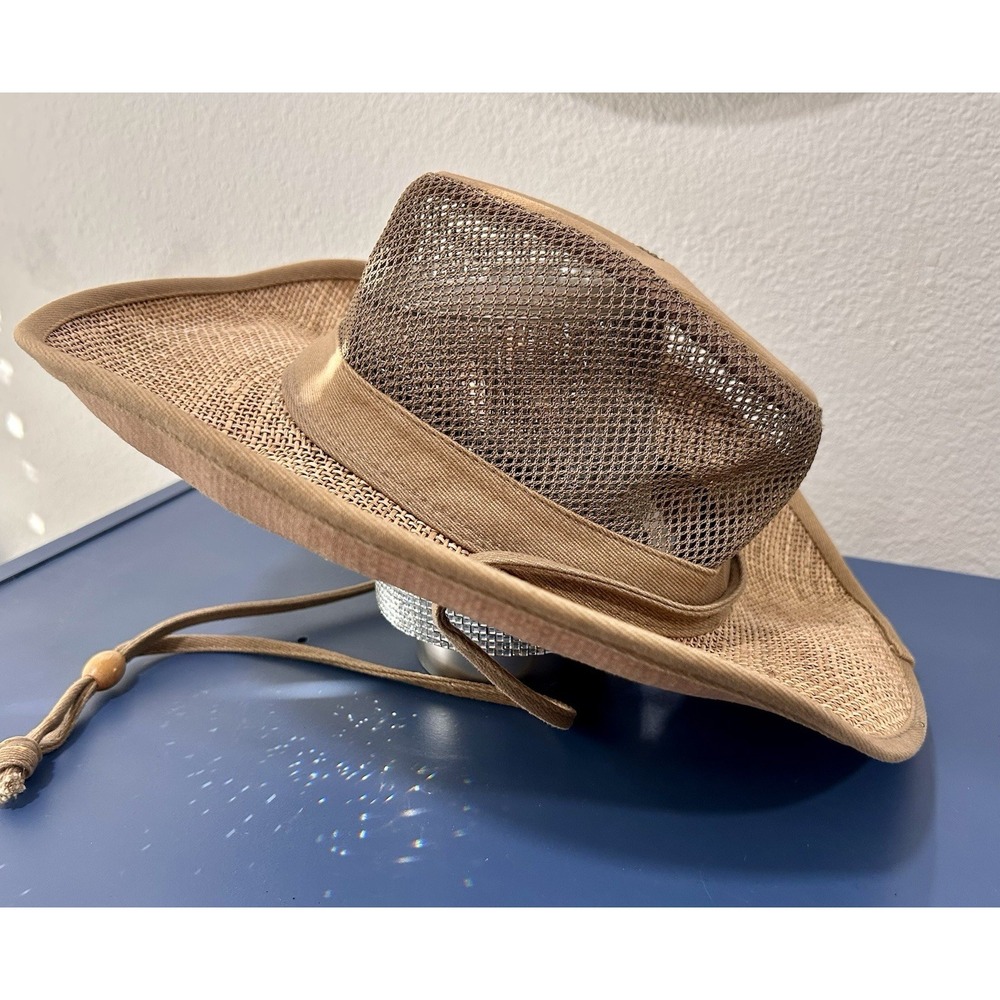 Cov-ver‎ Your World Handwoven Aussie Safari Vented Connor Hat Brown Sz Small